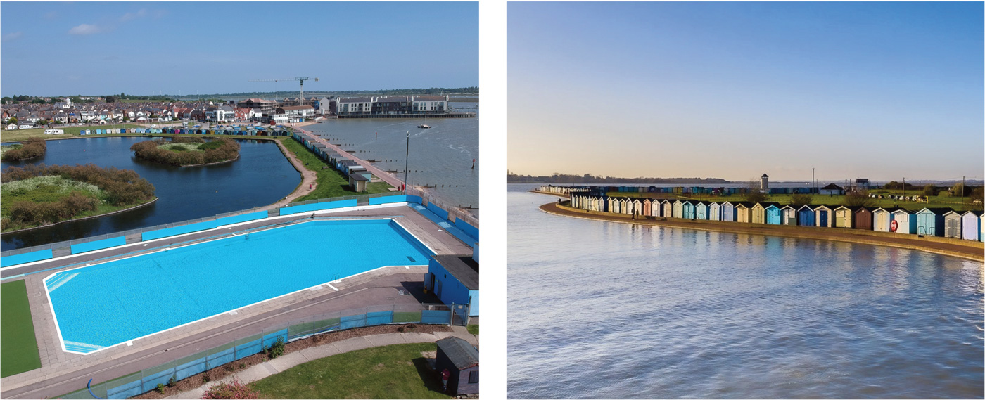 Brightlingsea Lido and waterfront