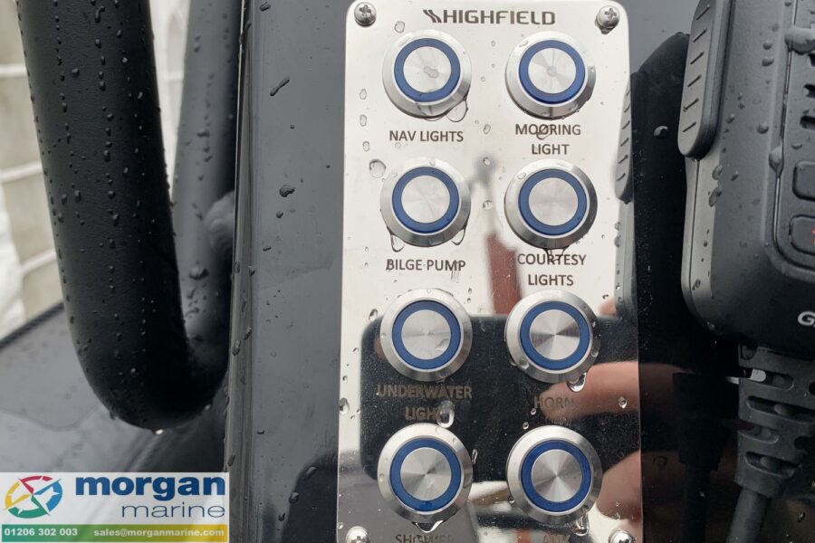 Highfield Patrol 500 aluminium RIB - switch panel