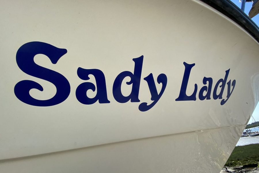 Sea Ray 270 Sundancer sports cruiser boat - Sady Lady decal