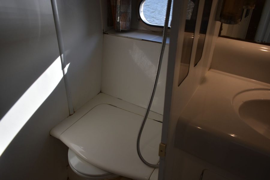 Princess 366 twin diesel sports cruiser - toilet and shower compartment