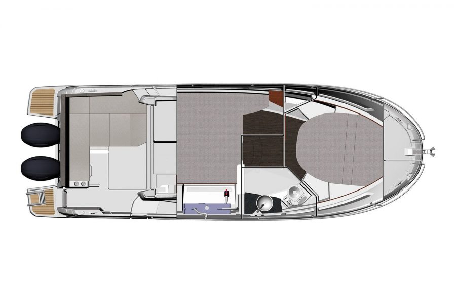Jeanneau Merry Fisher 895 - diagram of cabin layout