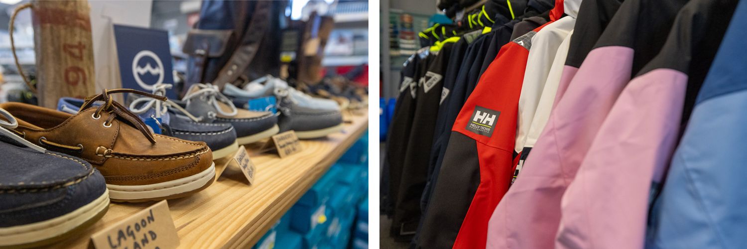Chandlery, clothing and showroom at Morgan Marine - clothing and footwear for sale