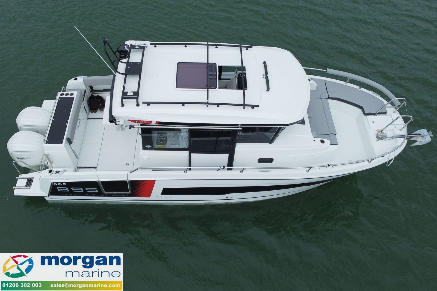 Jeanneau Merry Fisher 895 Sport - Series 2 - overhead view from starboard side