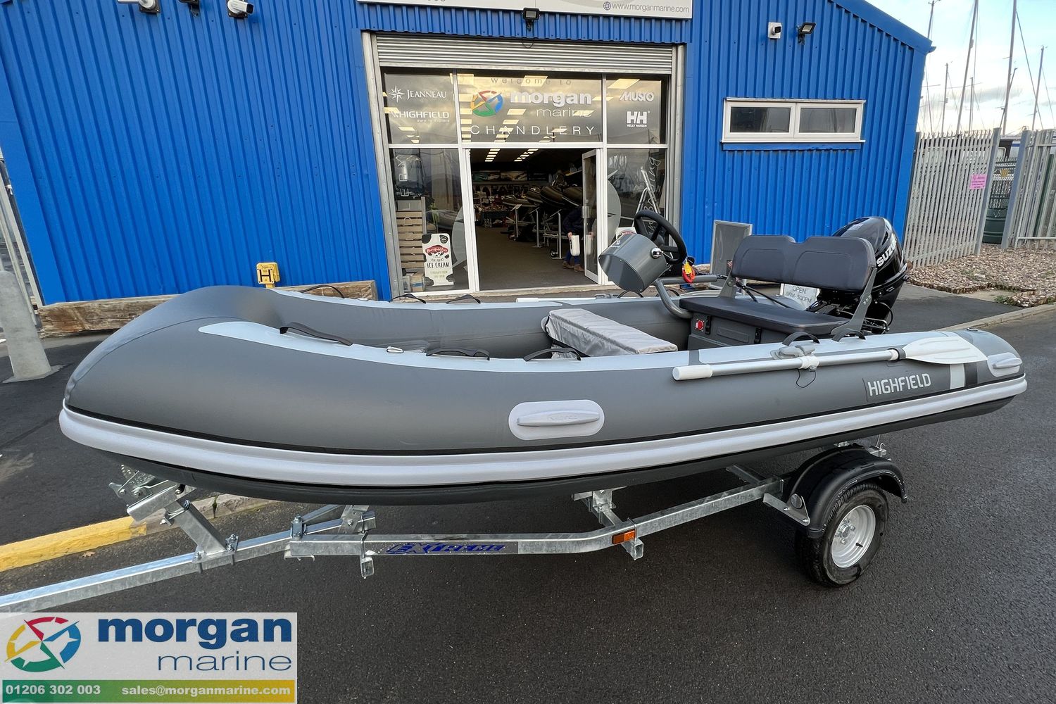 Highfield CL 380 – FCT console with Suzuki DF30 ATS