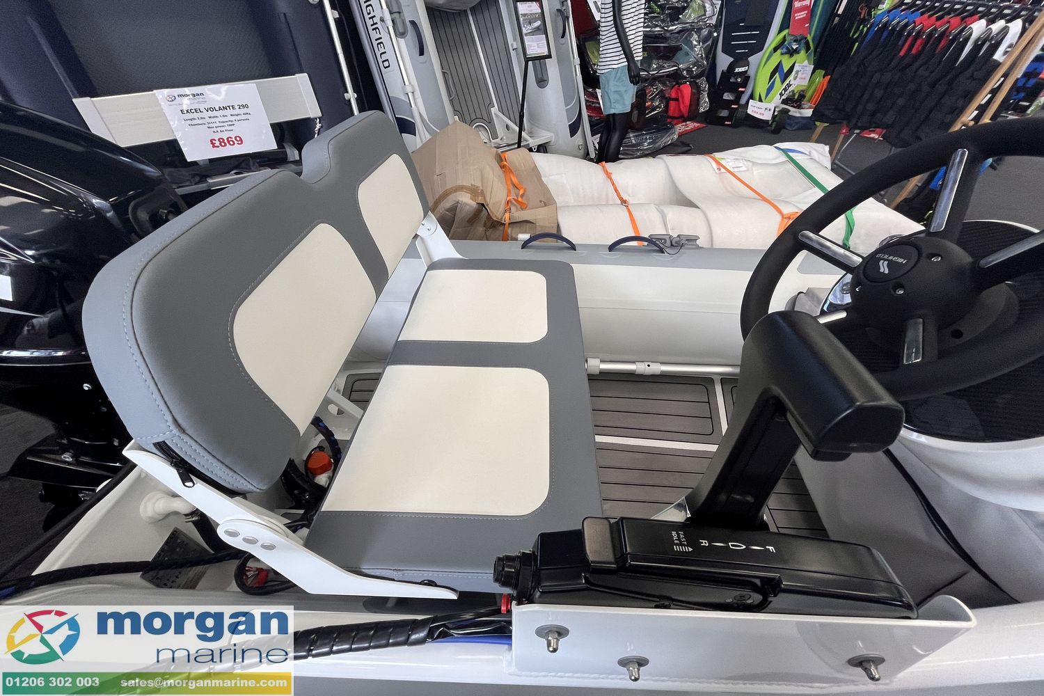 Highfield CL 380 – FCT console with Suzuki DF30 ATS