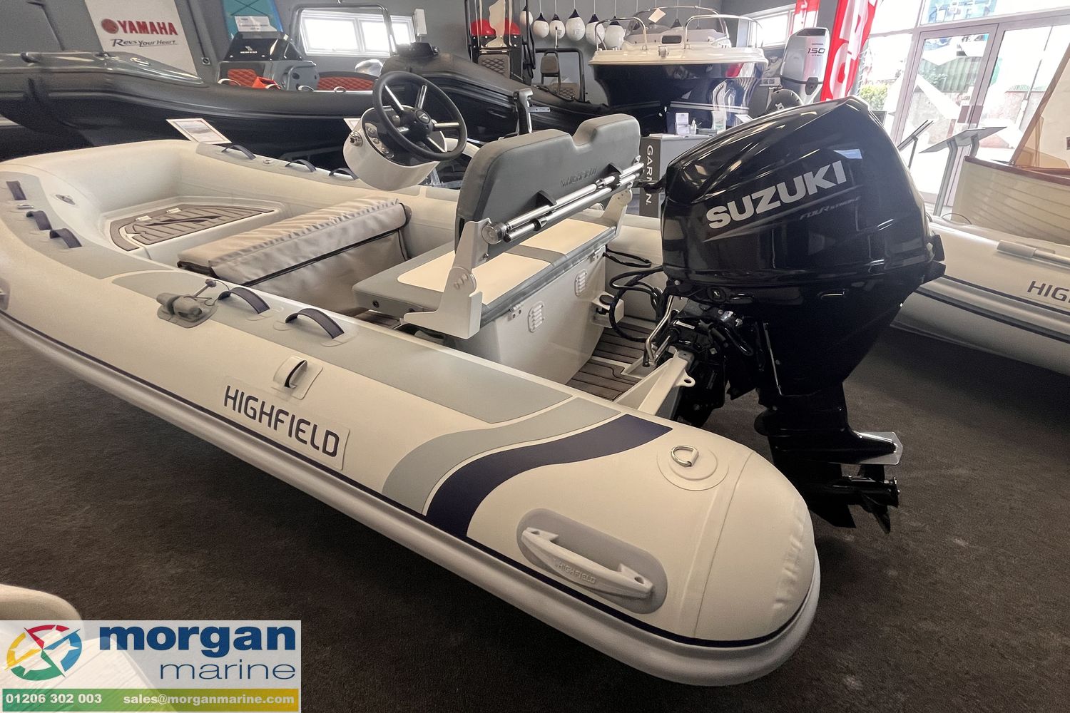 Highfield CL 380 – FCT console with Suzuki DF30 ATS