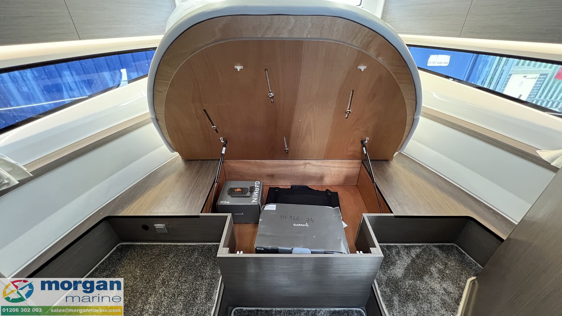 Jeanneau Merry Fisher 895 - storage under berth in cabin