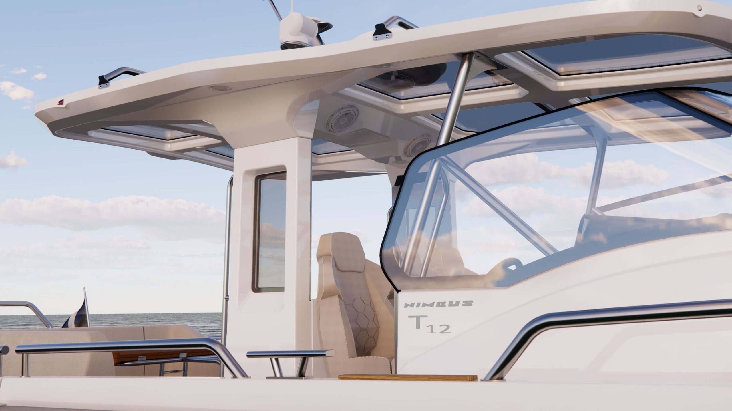 Nimbus Tender 12 - view towards helm seat