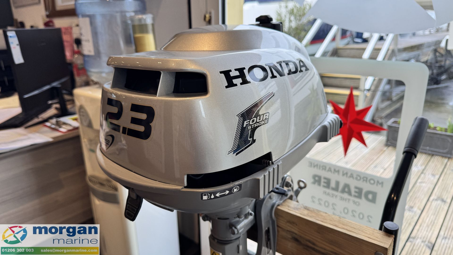 Honda 2.3 Short shaft tiller steer outboard -