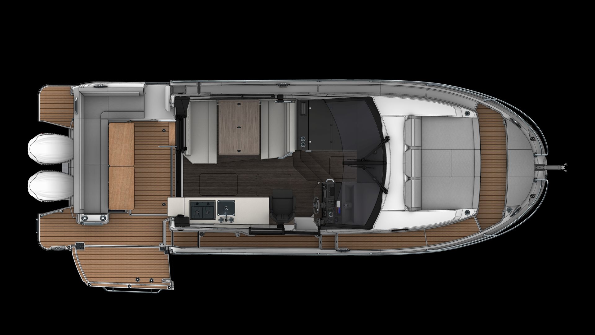 Jeanneau Merry Fisher 1095 Coupe - Series 2 - diagram of saloon seating