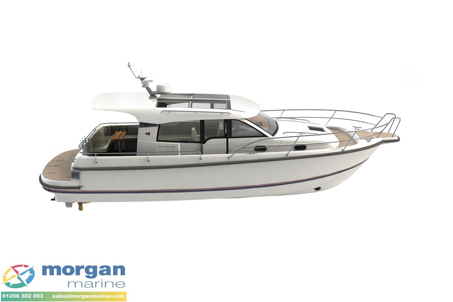 Nimbus 365 Coupe - 3d render from starboard