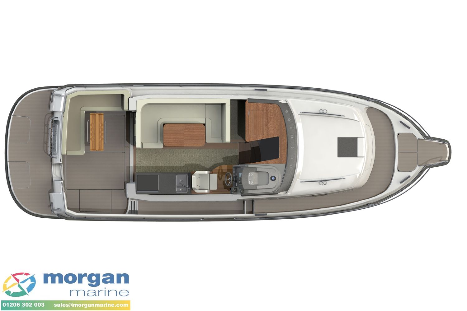 Nimbus 365 Coupe - diagram of wheelhouse layout