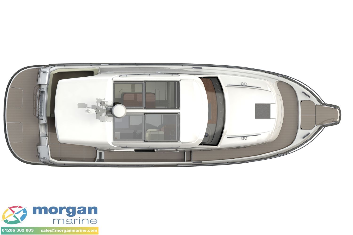 Nimbus 365 Coupe - diagram of overhead view